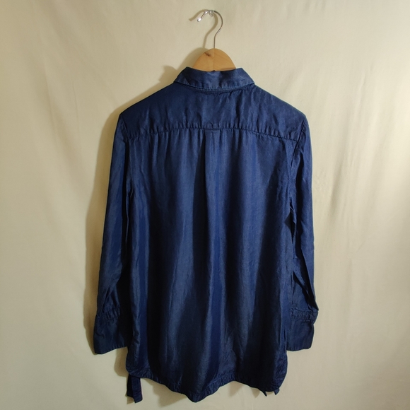 BANANA REPUBLIC Women's Parker Blue Long Sleeve Button Up Collared Shirt M - Picture 8 of 12
